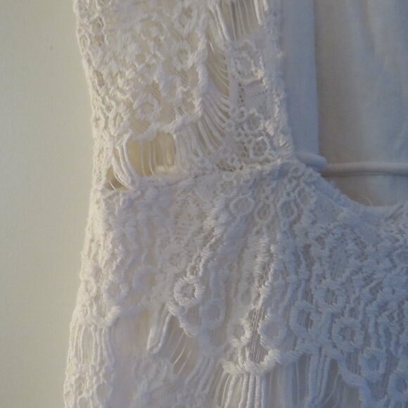 INTIMATELY FREE PEOPLE Daydream White Lace Bodycon Dress Fairy Boho - Size S - Picture 13 of 14